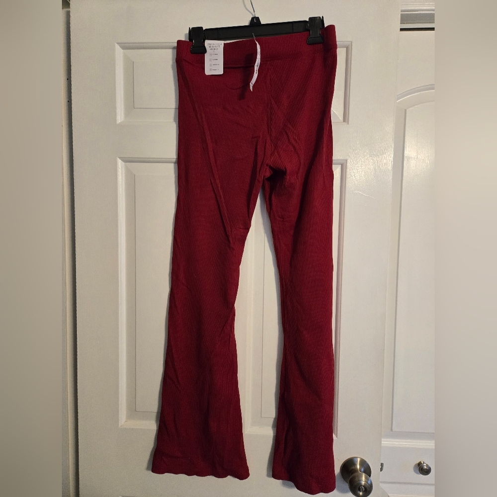 PINK Ribbed Flare Leggings